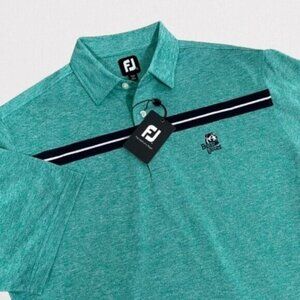 Footjoy FJ NEW Mens Performance Bear Lakes Golf Club Polo Shirt Size L Green